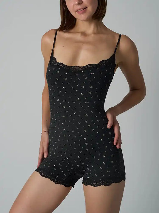 Yummy Collection Onesie (Black Floral)