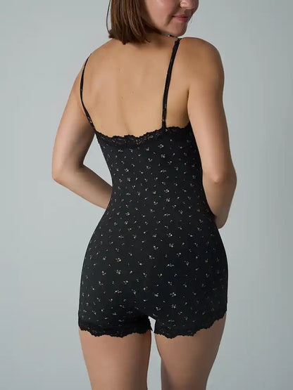 Yummy Collection Onesie (Black Floral)